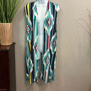 #212 R.Rouge Aztec printed sleeveless cover-up/guardian size XL